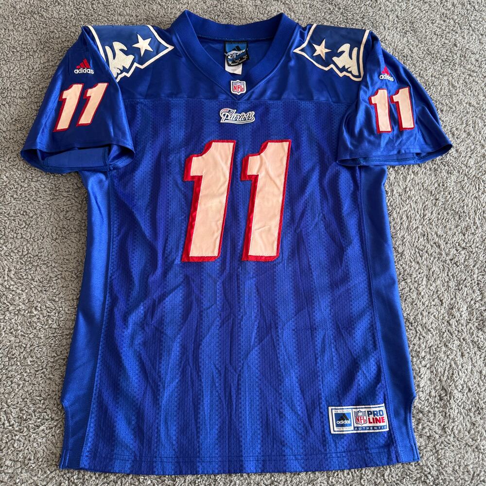 Vintage 1999 Adidas Drew Bledsoe NFL New England Patriots Jersey Sz 50/L RARE